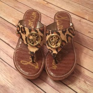 Sam Edelman Leopard wedges